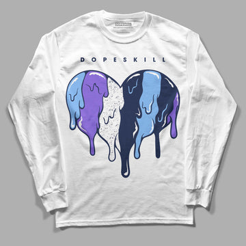 Jordan 5 SE “Georgetown” DopeSkill Long Sleeve T-Shirt Slime Drip Heart Graphic Streetwear