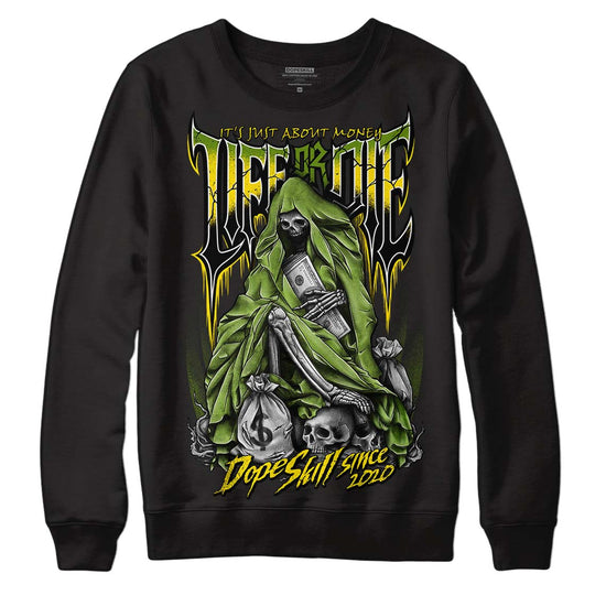 Dunk Low 'Chlorophyll' DopeSkill Sweatshirt Life or Die Graphic Streetwear - Black