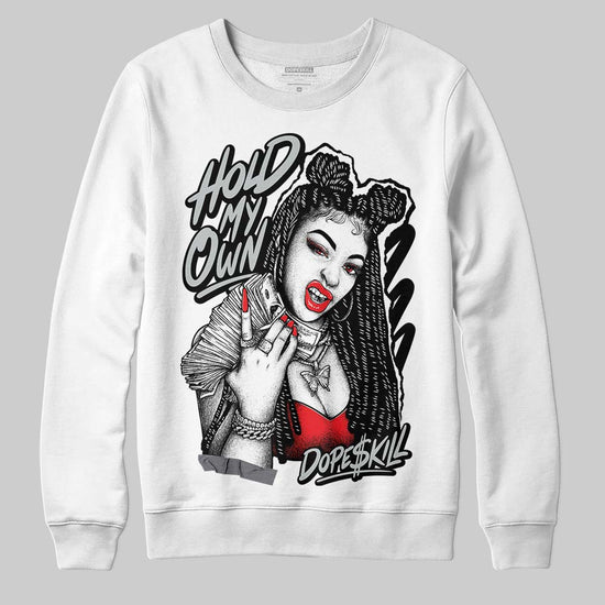 Jordan 4 “Fear” DopeSkill Sweatshirt New H.M.O Graphic Streetwear - White