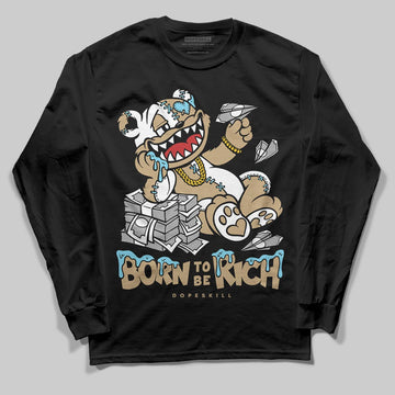 Jordan 11 City Pack “H-Town” DopeSkill Long Sleeve T-Shirt Born To Be Rich Graphic Streetwear - Black