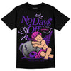 Jordan 13 Court Purple DopeSkill T-Shirt New No Days Off Graphic Streetwear - Black