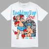 Jordan 2 Low "University Blue" DopeSkill T-Shirt Looking For Love Graphic Streetwear - White