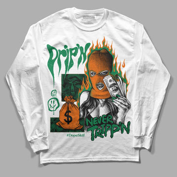 Green Sneakers DopeSkill Long Sleeve T-Shirt Drip'n Never Tripp'n Graphic Streetwear - White 