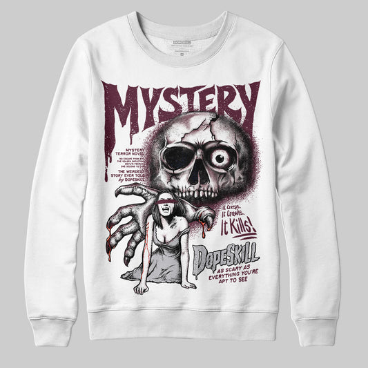 Jordan 5 Retro Burgundy (2023) DopeSkill Sweatshirt Mystery Ghostly Grasp Graphic Streetwear - White