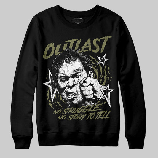 Olive Sneakers DopeSkill Sweatshirt Outlast Graphic Streetwear - Black