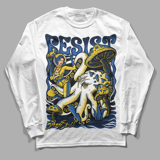 Dunk Low Vintage “Michigan” DopeSkill Long Sleeve T-Shirt Resist Graphic Streetwear - White