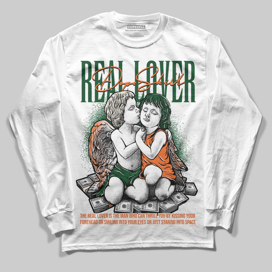 SoleFly x Air Jordan 3 “Fruits Of Our Labor” DopeSkill Long Sleeve T-Shirt Real Lover Graphic Streetwear - White