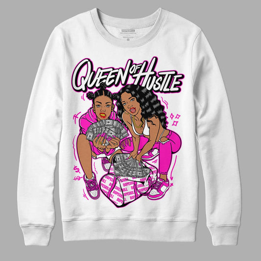 Dunk Low GS “Active Fuchsia” DopeSkill Sweatshirt Queen Of Hustle Graphic Streetwear - White