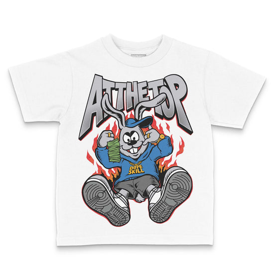 Grey Sneakers DopeSkill Toddler Kids T-shirt At The Top Graphic Streetwear - White 