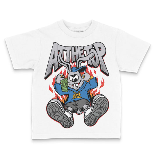 Grey Sneakers DopeSkill Toddler Kids T-shirt At The Top Graphic Streetwear - White