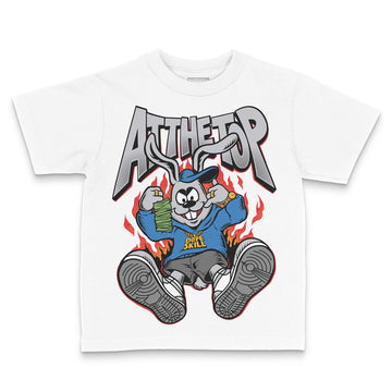 Grey Sneakers DopeSkill Toddler Kids T-shirt At The Top Graphic Streetwear - White 