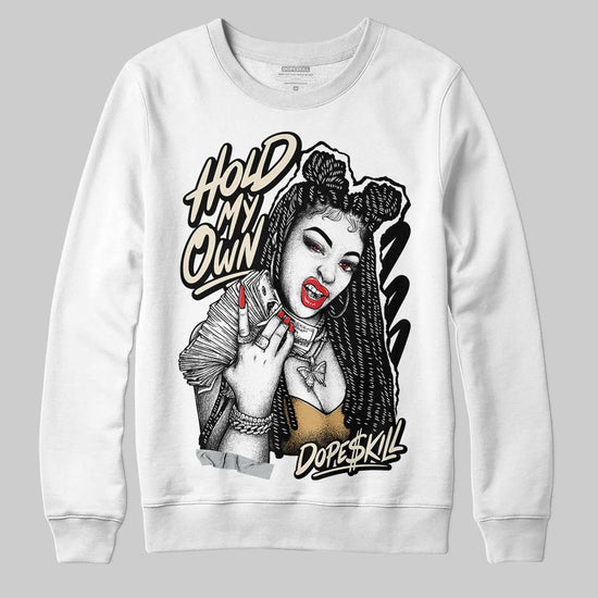 Jordan 5 Retro Reverse Metallic DopeSkill Sweatshirt New H.M.O Graphic Streetwear - White