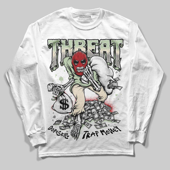 Jordan 4 WMNS “Seafoam” (2025) DopeSkill Long Sleeve T-Shirt Threat Graphic Streetwear - White