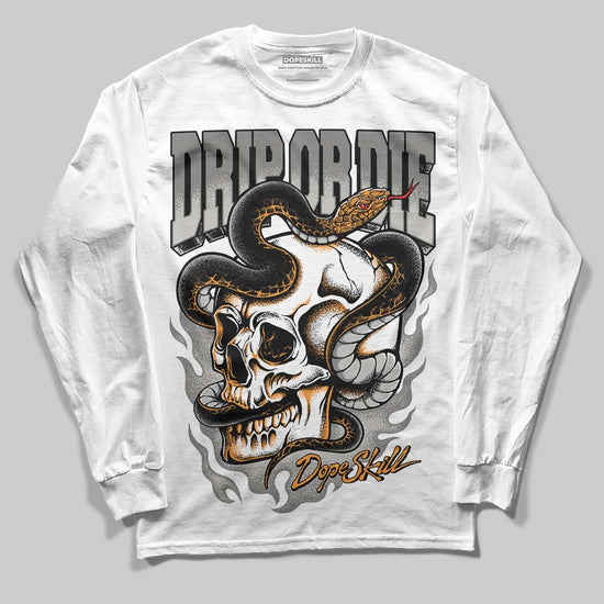 Grey Sneakers DopeSkill Long Sleeve T-Shirt Drip or Die Graphic Streetwear - White