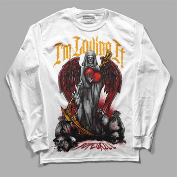 Jordan 7 Retro Cardinal DopeSkill Long Sleeve T-Shirt New I'm Loving It Graphic Streetwear - White