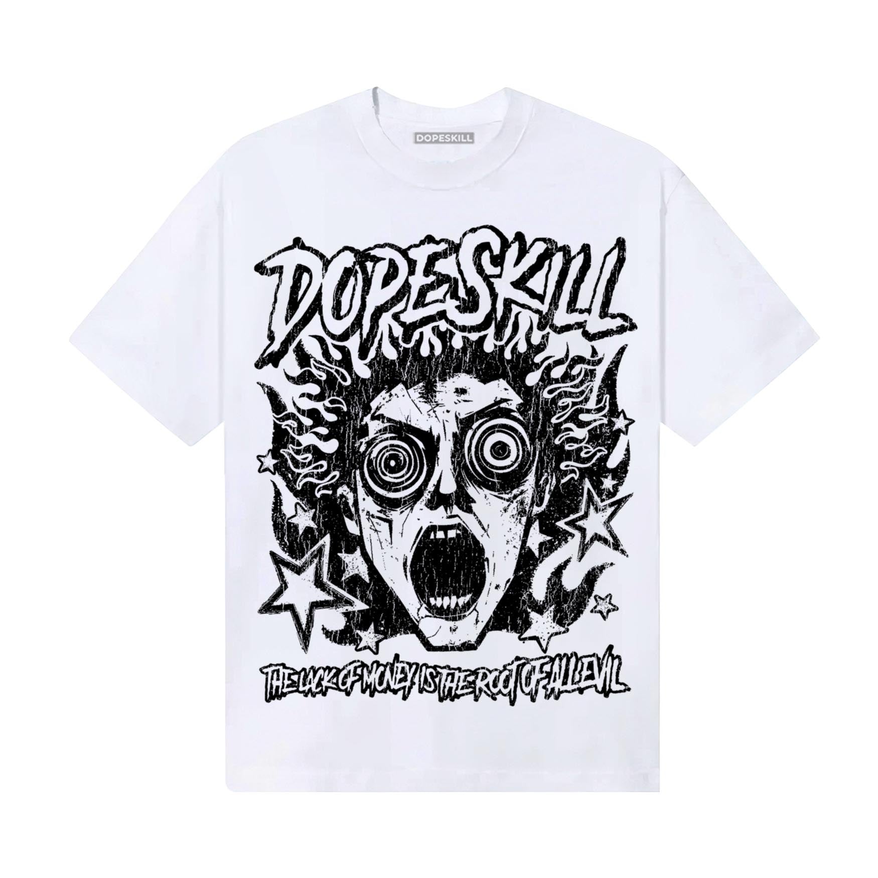 Black and White Sneakers DopeSkill T-Shirt Root of Evil Graphic Streetwear - White 