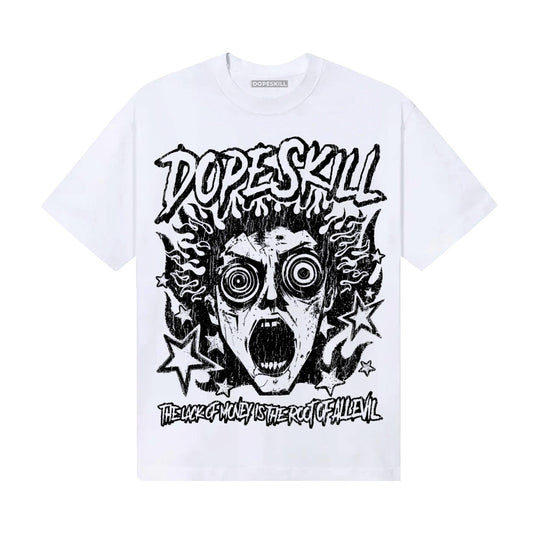 Black and White Sneakers DopeSkill T-Shirt Root of Evil Graphic Streetwear - White 