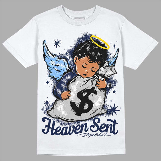 Jordan 5 Midnight Navy DopeSkill T-Shirt Heaven Sent Graphic Streetwear