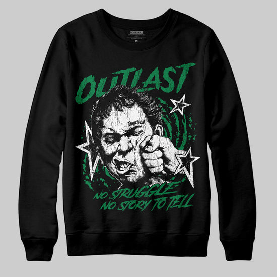 Green Sneakers DopeSkill Sweatshirt Outlast Graphic Streetwear - black