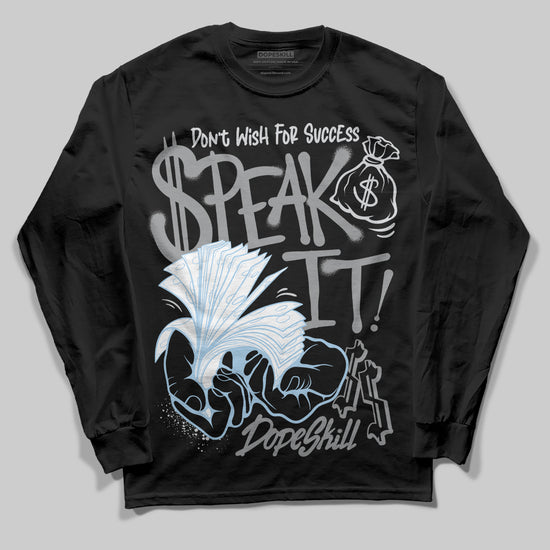Jordan 5 Retro Wolf Grey (2026) DopeSkill Long Sleeve T-Shirt Speak It Graphic Streetwear - Black