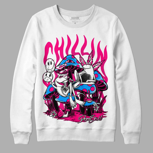 Jordan 1 Low GS “Fierce Pink” Dopeskill Sweatshirt Chillin Graphic Streetwear - White