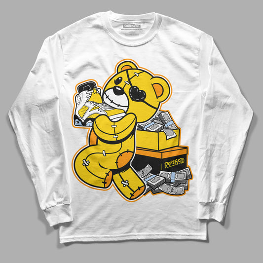 Jordan 6 “Yellow Ochre” DopeSkill Long Sleeve T-Shirt Bear Steals Sneaker Graphic Streetwear - White 