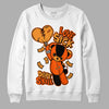 Jordan 12 Retro Brilliant Orange DopeSkill Sweatshirt Love Sick Graphic Streetwear - White