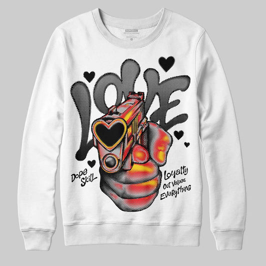 Dunk Low Panda White Black DopeSkill Sweatshirt Love Shot Graphic Streetwear - White