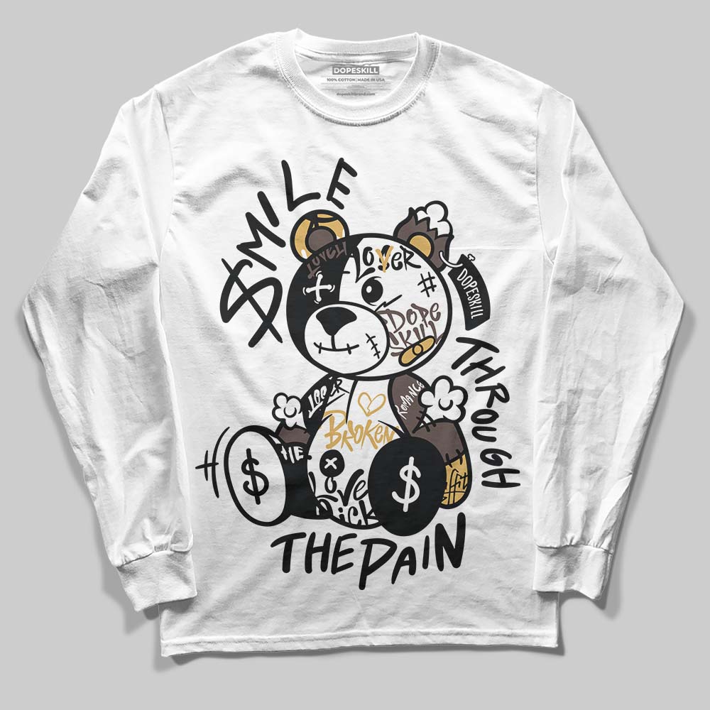 Adidas Samba OG C ‘Black Gum’ DopeSkill Long Sleeve T-Shirt Smile Through The Pain Graphic Streetwear - WHite 