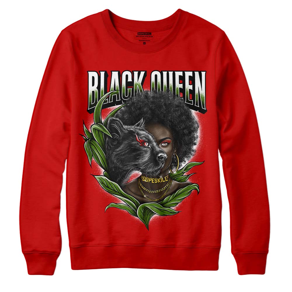 Red Sneakers DopeSkill Red Sweatshirt New Black Queen Graphic Streetwear