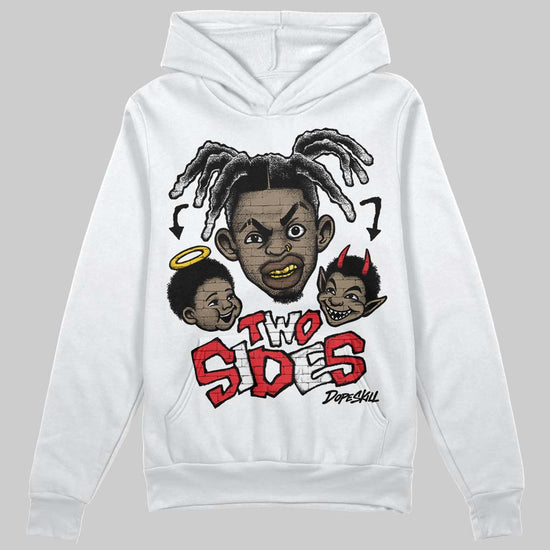 Black and White Sneakers DopeSkill Hoodie Two Sides Graphic Streetwear - White 