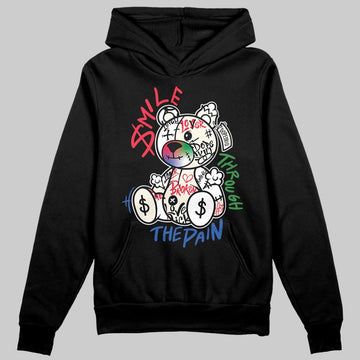 Jordan 11 Retro 285 Atlanta DopeSkill Hoodie Sweatshirt Smile Through The Pain Graphic Streetwear - Black