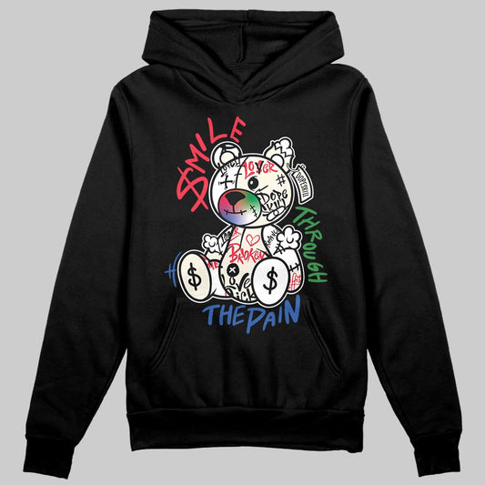 Jordan 11 Retro 285 Atlanta DopeSkill Hoodie Sweatshirt Smile Through The Pain Graphic Streetwear - Black