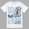 Jordan 1 Mid Diffused Blue DopeSkill T-Shirt Real Ones Move In Silence Graphic Streetwear - White