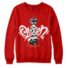 Red Sneakers DopeSkill Red Sweatshirt Queen Chess Graphic Streetwear 