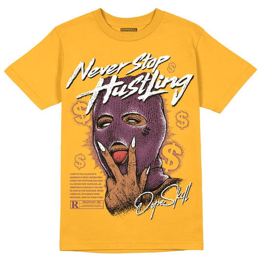 Jordan 1 Retro High OG Brotherhood DopeSkill University Gold T-Shirt Never Stop Hustling Graphic Streetwear 
