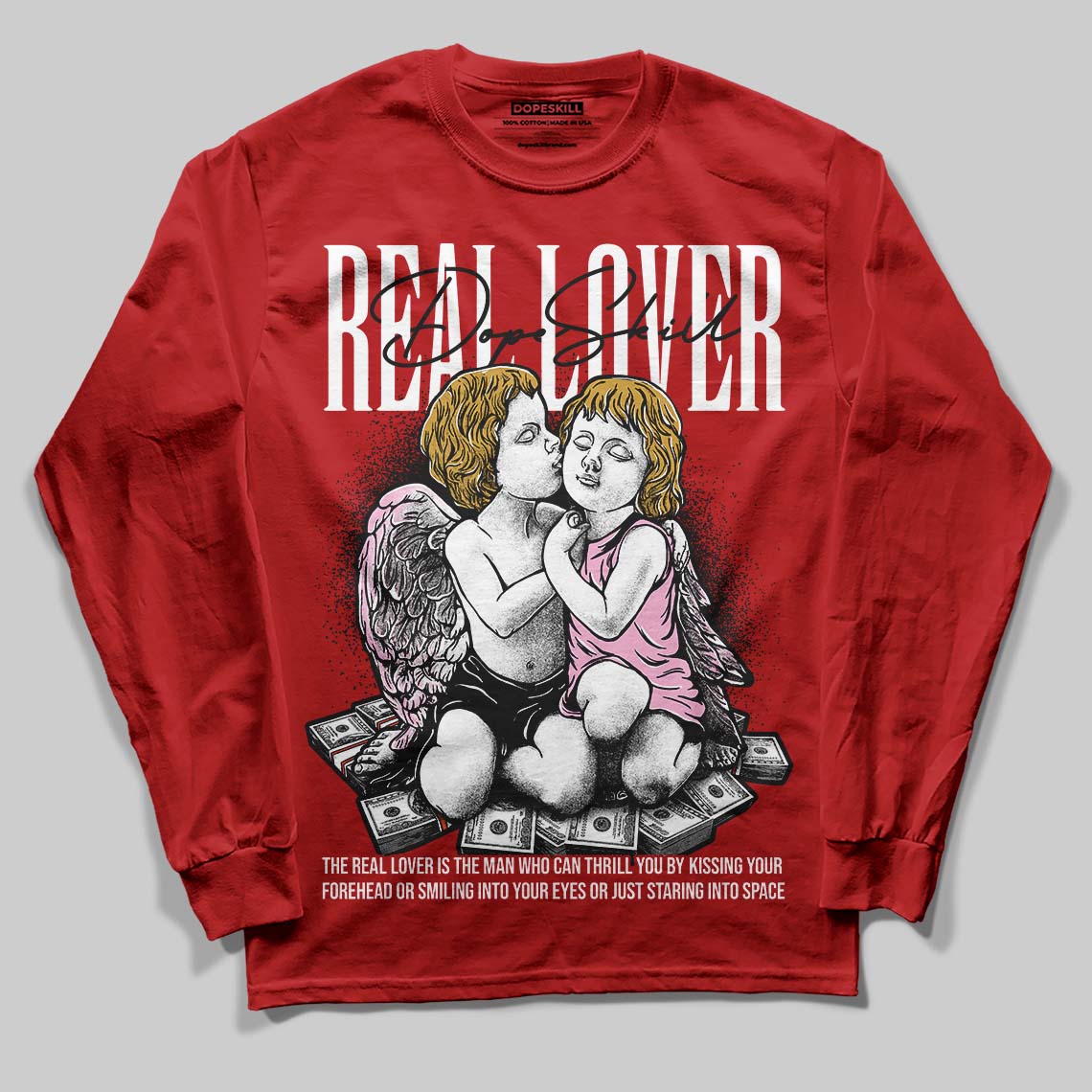Nigel Sylvester x Air Jordan 4 ‘Brick by Brick’ DopeSkill Long Sleeve T-Shirt Real Lover Graphic Streetwear - Red