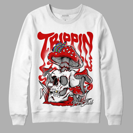 Jordan 1 Retro Low "Black Toe" DopeSkill Sweatshirt Trippin Graphic Streetwear - White