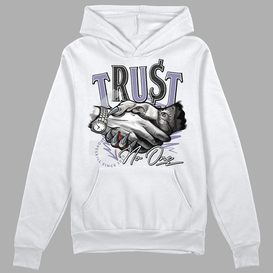 Jordan 5 Retro Low Indigo Haze DopeSkill Hoodie Sweatshirt Trust No One Graphic Streetwear - White 