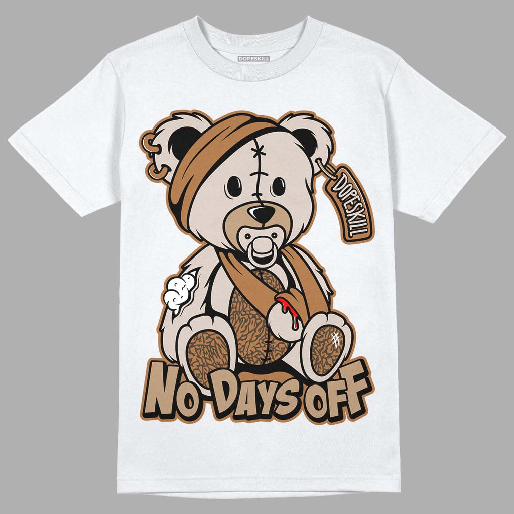 Jordan 3 Retro Palomino DopeSkill T-Shirt Hurt Bear Graphic Streetwear - White