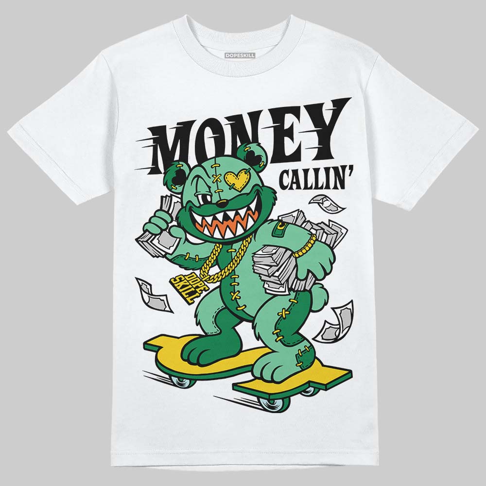 Green Sneakers DopeSkill T-Shirt Money Callin' Graphic Streetwear - White