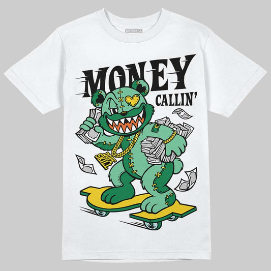 Green Sneakers DopeSkill T-Shirt Money Callin' Graphic Streetwear - White