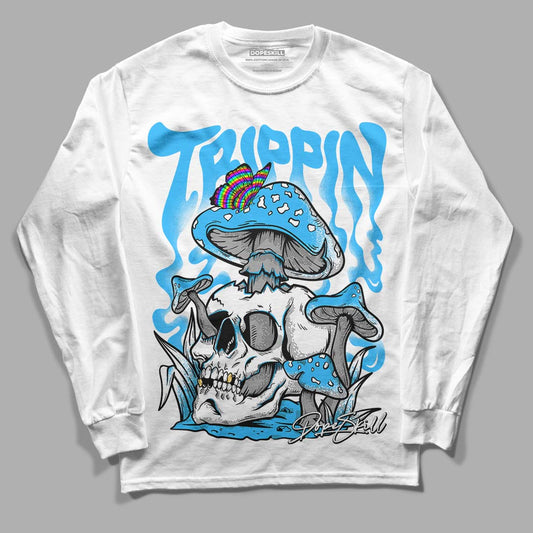 Jordan 1 High Retro OG “University Blue” DopeSkill Long Sleeve T-Shirt Trippin Graphic Streetwear - White