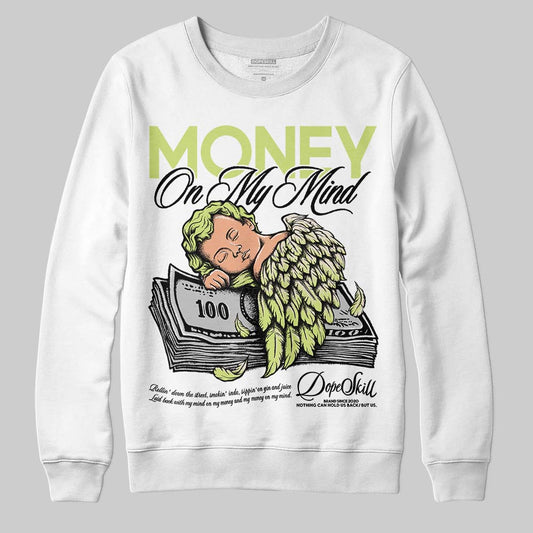 Jordan 5 “Luminous Green” DopeSkill Sweatshirt MOMM Graphic Streetwear - White