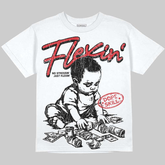 Jordan 3 Retro Fire Red DopeSkill Oversize Print T-Shirt Flexin' Graphic Streetwear