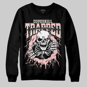 Jordan 1 High OG WMNS Washed Pink DopeSkill Sweatshirt Trapped Halloween Graphic Streetwear - Black