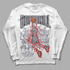 Jordan 14 Retro 'Stealth' DopeSkill Long Sleeve T-Shirt Thunder Dunk Graphic Streetwear - White