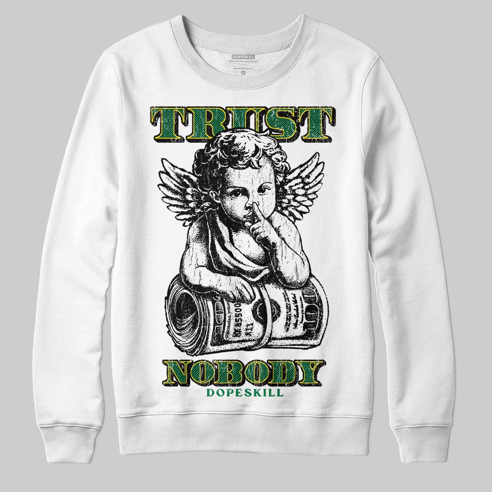 Green Sneakers DopeSkill Sweatshirt Trust Nobody Graphic Streetwear - White