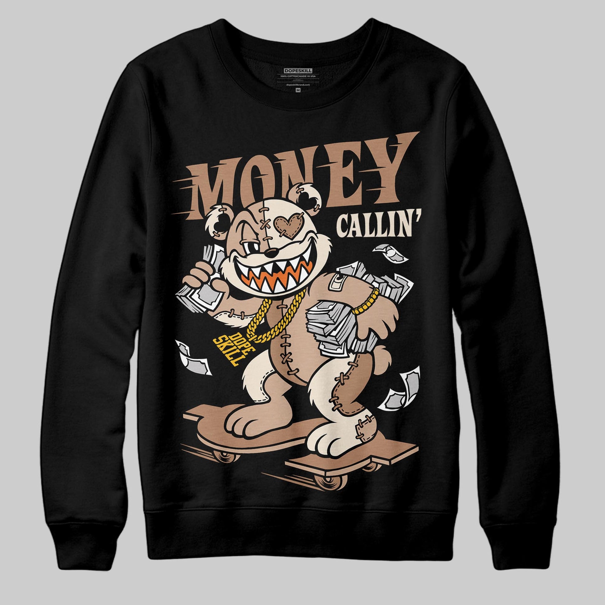 Jordan 4 Retro Cozy Girl DopeSkill Sweatshirt Money Callin' Graphic Streetwear - black