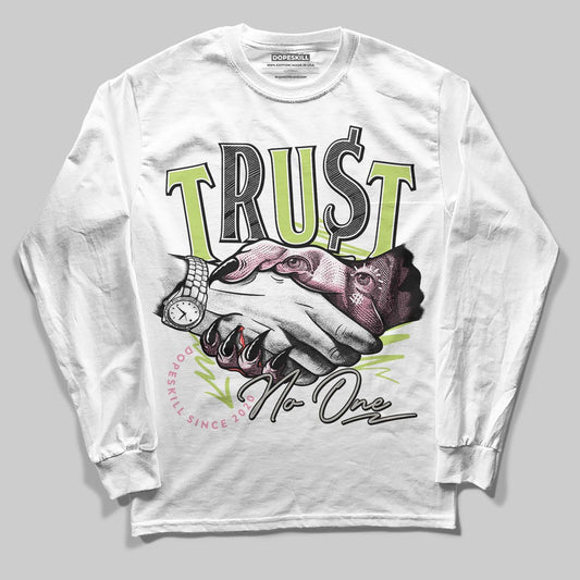 Chase B x Travis Scott x Jordan Jumpman Jack DopeSkill Long Sleeve T-Shirt Trust No One Graphic Streetwear - White